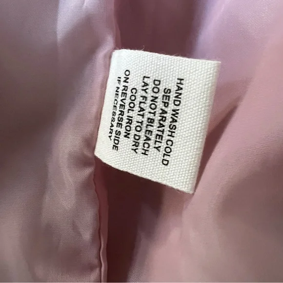 Bucket List Dusty Pink Ruffle Sleeve Oversized Puffer Vest size M - Picture 9 of 12